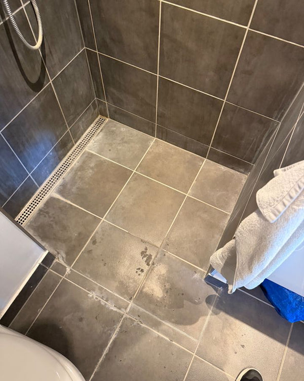 Shower floor and tiles – before